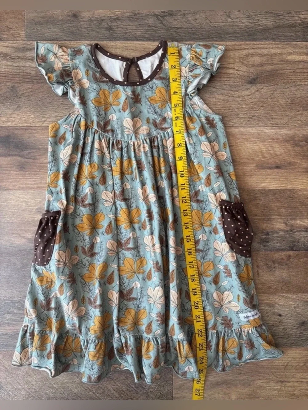 Merce and Me Fall Leaves and Brown Polka Dot Clothing bundle of 4 size 6